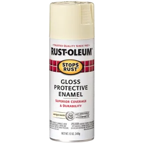 12 OZ Stops Rust Protective Enamel Spray Paint - Gloss Antique White