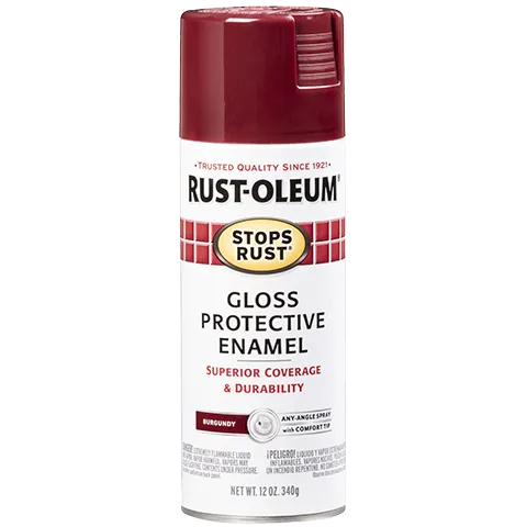 12 OZ Stops Rust Protective Enamel Spray Paint - Gloss Burgundy