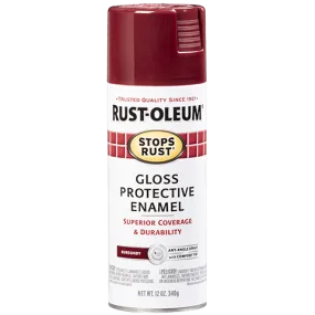 12 OZ Stops Rust Protective Enamel Spray Paint - Gloss Burgundy