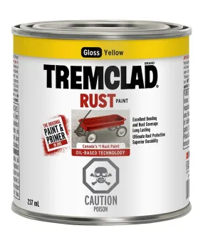 237mL Tremclad Rust Paint, Gloss Yellow