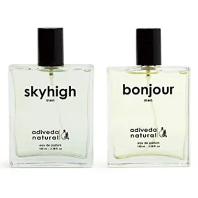 Adiveda Natural Skyhigh & Bonjour For Men Combo Eau de Parfum - 200 ml