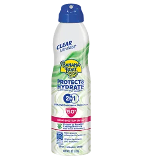 Banana Boat Clear Ultra Mist 2 In 1 SPF50  6 oz
