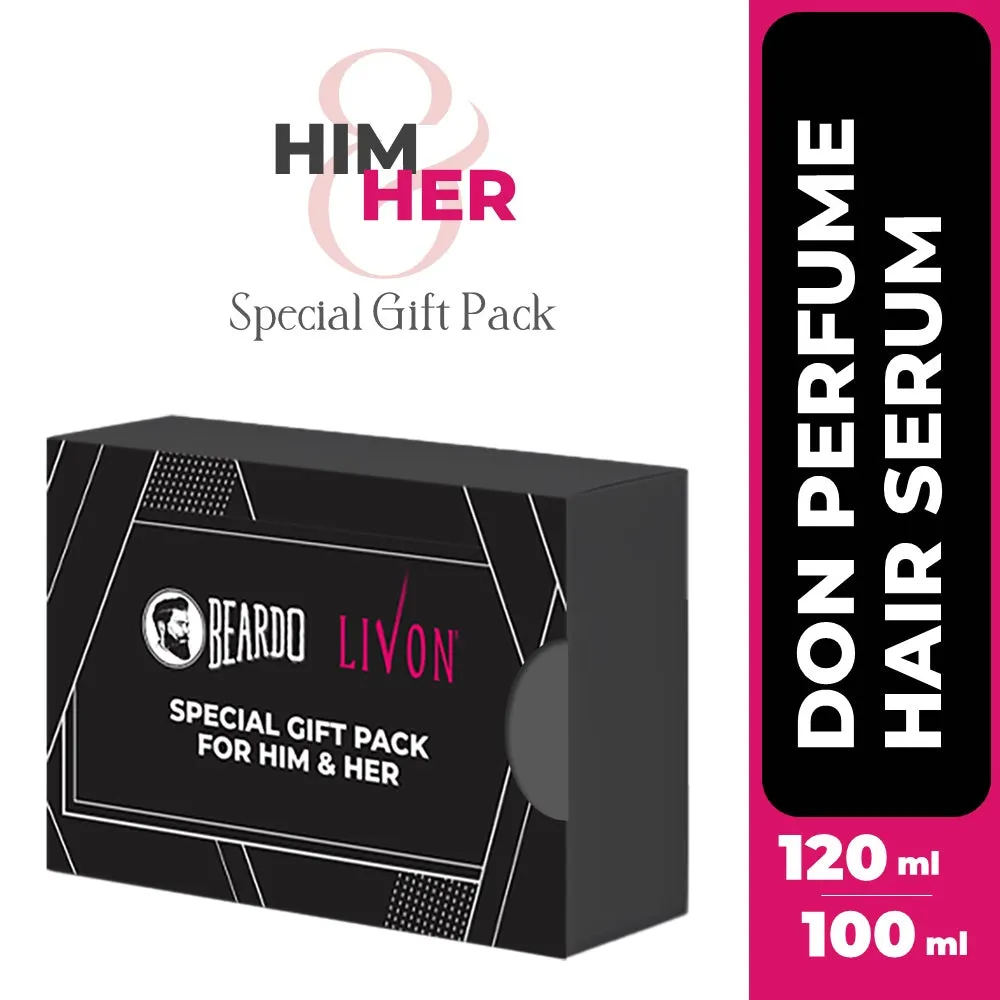 Beardo Special Gift Pack - Beardo Don Perfume Body Spray 150ml & Livon Hair Serum 100ml