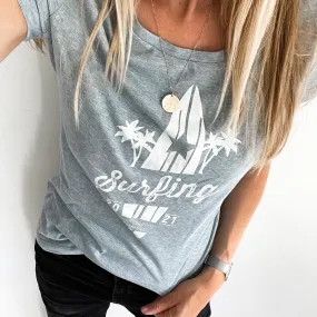 Blue surfing tee (sample)