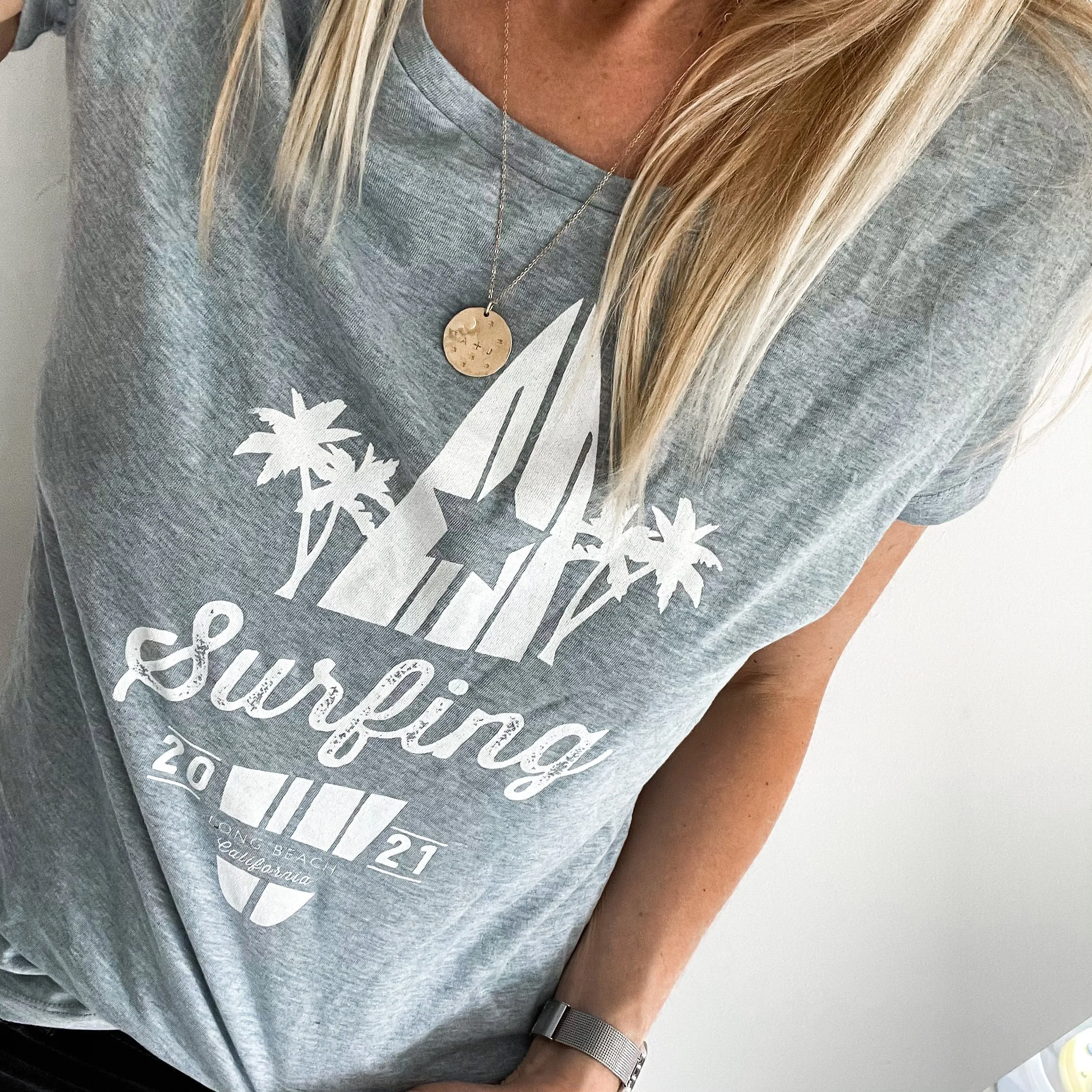 Blue surfing tee (sample)