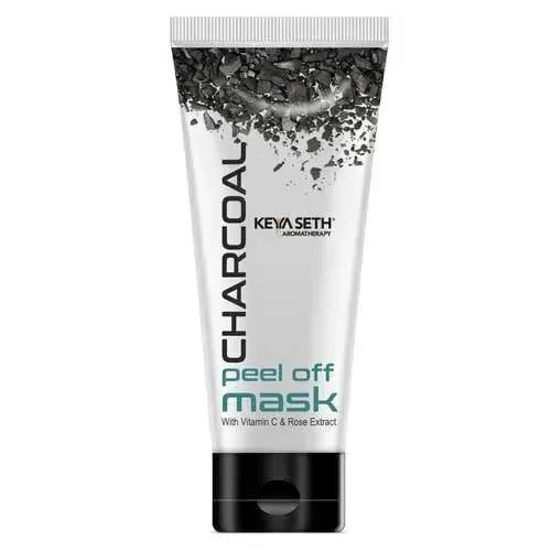 Charcoal Peel Off Mask-Blackhead & Dead Skin Removal, Tightens Pores, Deeply Cleanses  with Vitamin C, Rose Extract & Activated Charcoal 