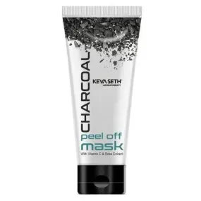 Charcoal Peel Off Mask-Blackhead & Dead Skin Removal, Tightens Pores, Deeply Cleanses  with Vitamin C, Rose Extract & Activated Charcoal 