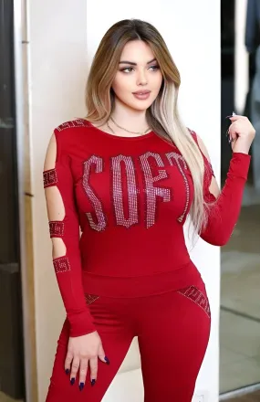 Cutout Top & Leggings Set