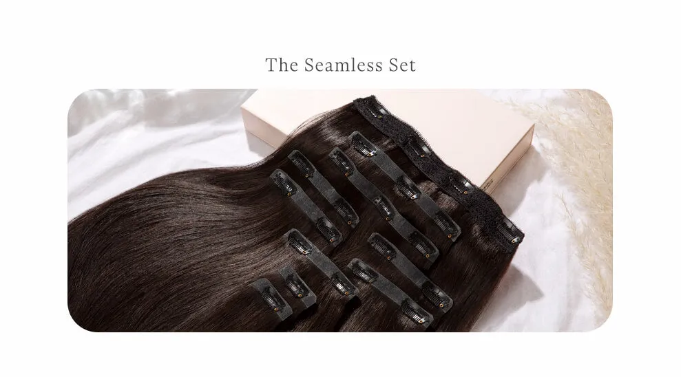 Dark Sandy Blonde, 20" Seamless Clip-In Hair Extensions, #10 | 180g