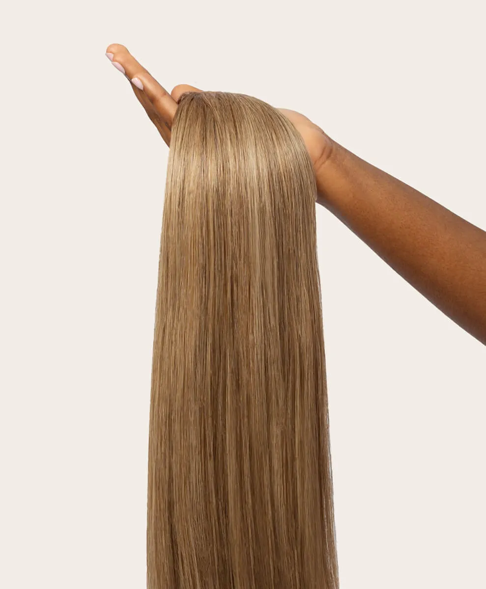 Dark Sandy Blonde, 20" Seamless Clip-In Hair Extensions, #10 | 180g