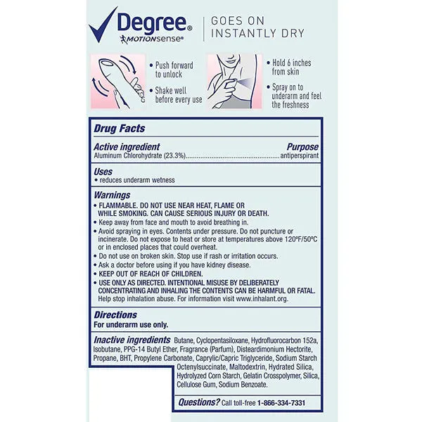 Degree Women Antiperspirant Deodorant Dry Spray Sheer Powder 3.8 oz