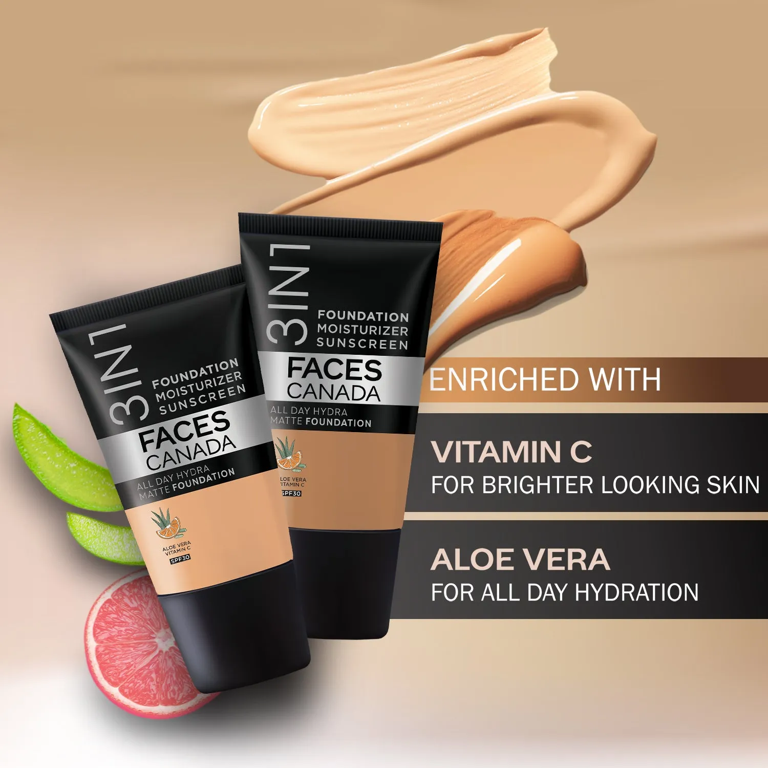 FC All Day Hydra Matte Foundation Medium Natural 022 18ml