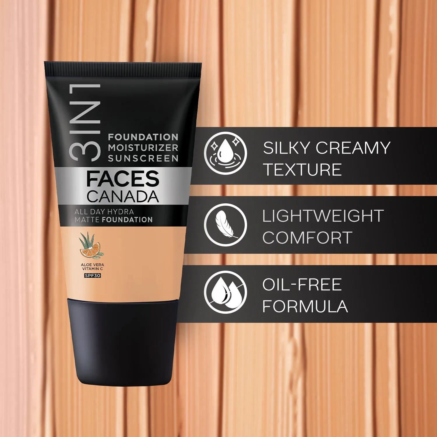 FC All Day Hydra Matte Foundation Medium Natural 022 18ml