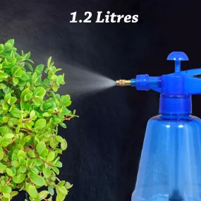 Garden Pump Pressure Capacity Water Mist Spray Bottle for Herbicides Flowers (Blue,1.2 Litre)