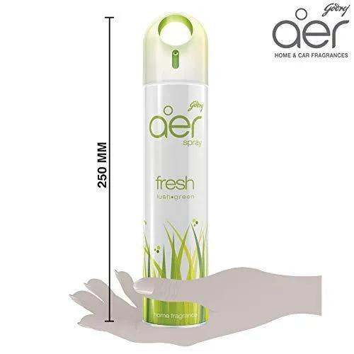Godrej aer Spray, Home and Office Air Freshener - Fresh Lush Green (240 ml)