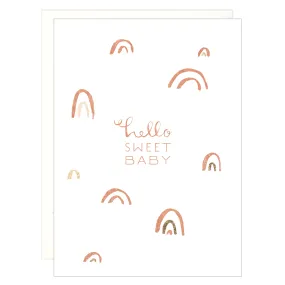 Hello Sweet Baby - Letterpress Card