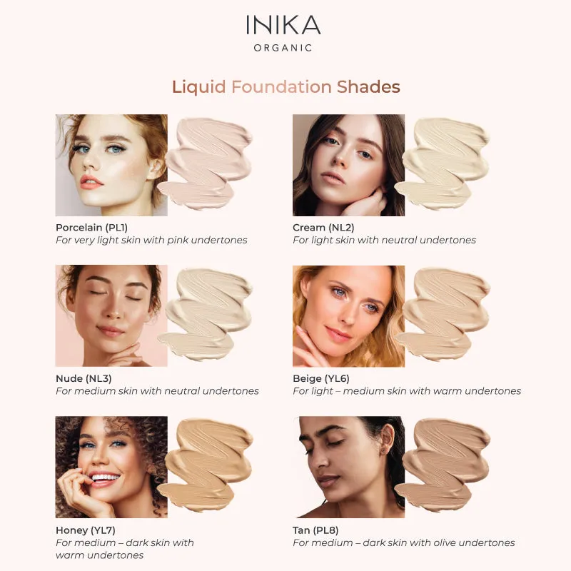 Inika Organic Liquid Foundation Cream 4ml SAMPLE