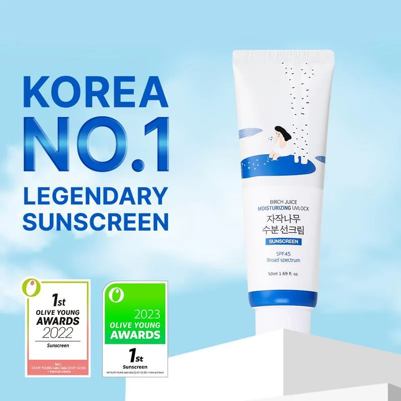 [Korean #1 Sunscreen] 1 1 Set, round LAB Birch Juice Moisturizing Sunscreen
