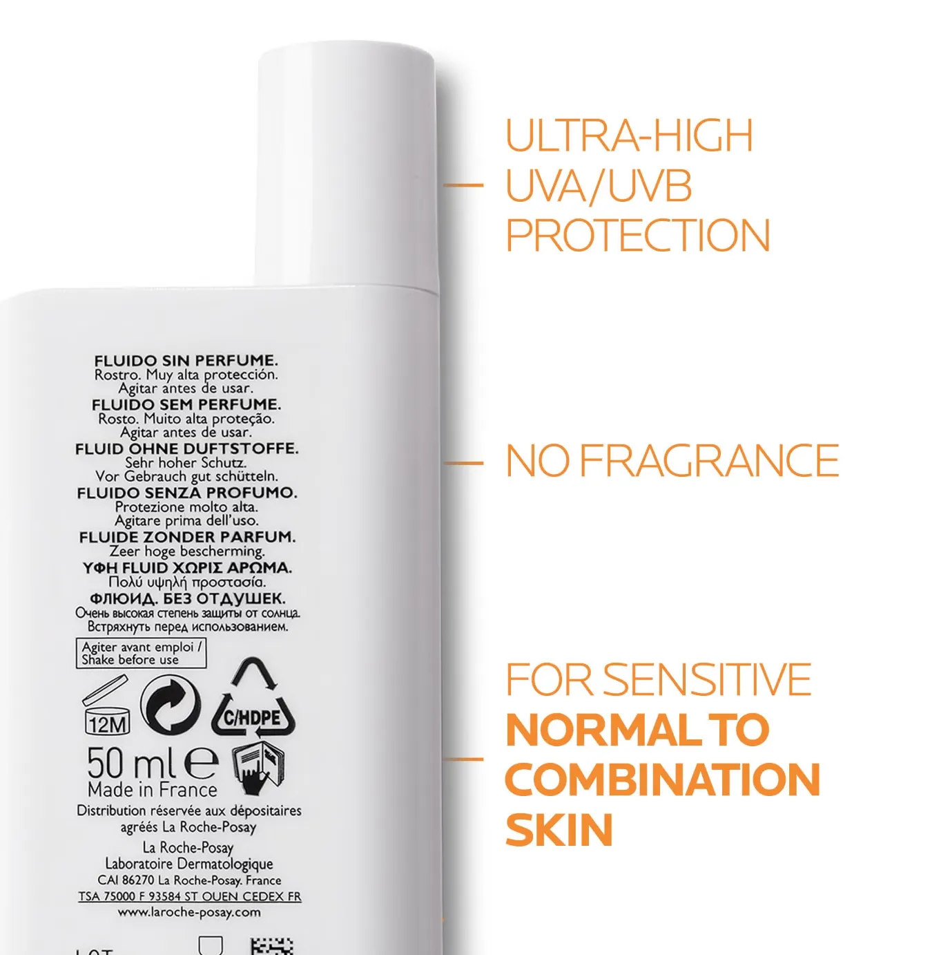 La Roche-Posay Anthelios UVMune 400 Invisible Fluid Non-Perfumed Suncream SPF50  50ml