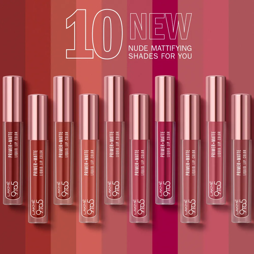 Lakmē 9to5 Primer   Matte Liquid Lip Color