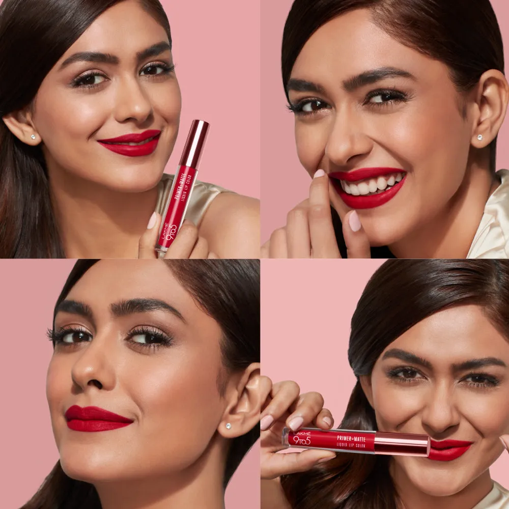 Lakmē 9to5 Primer   Matte Liquid Lip Color