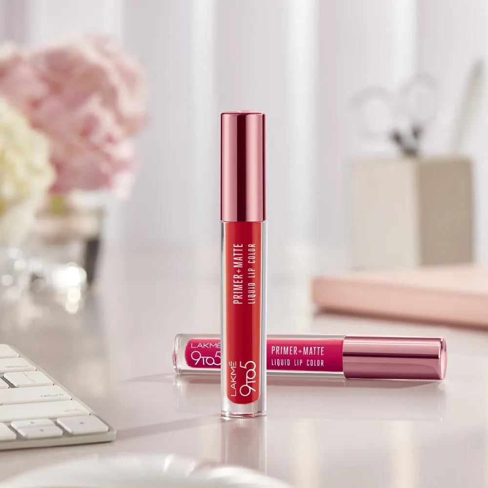 Lakmē 9to5 Primer   Matte Liquid Lip Color