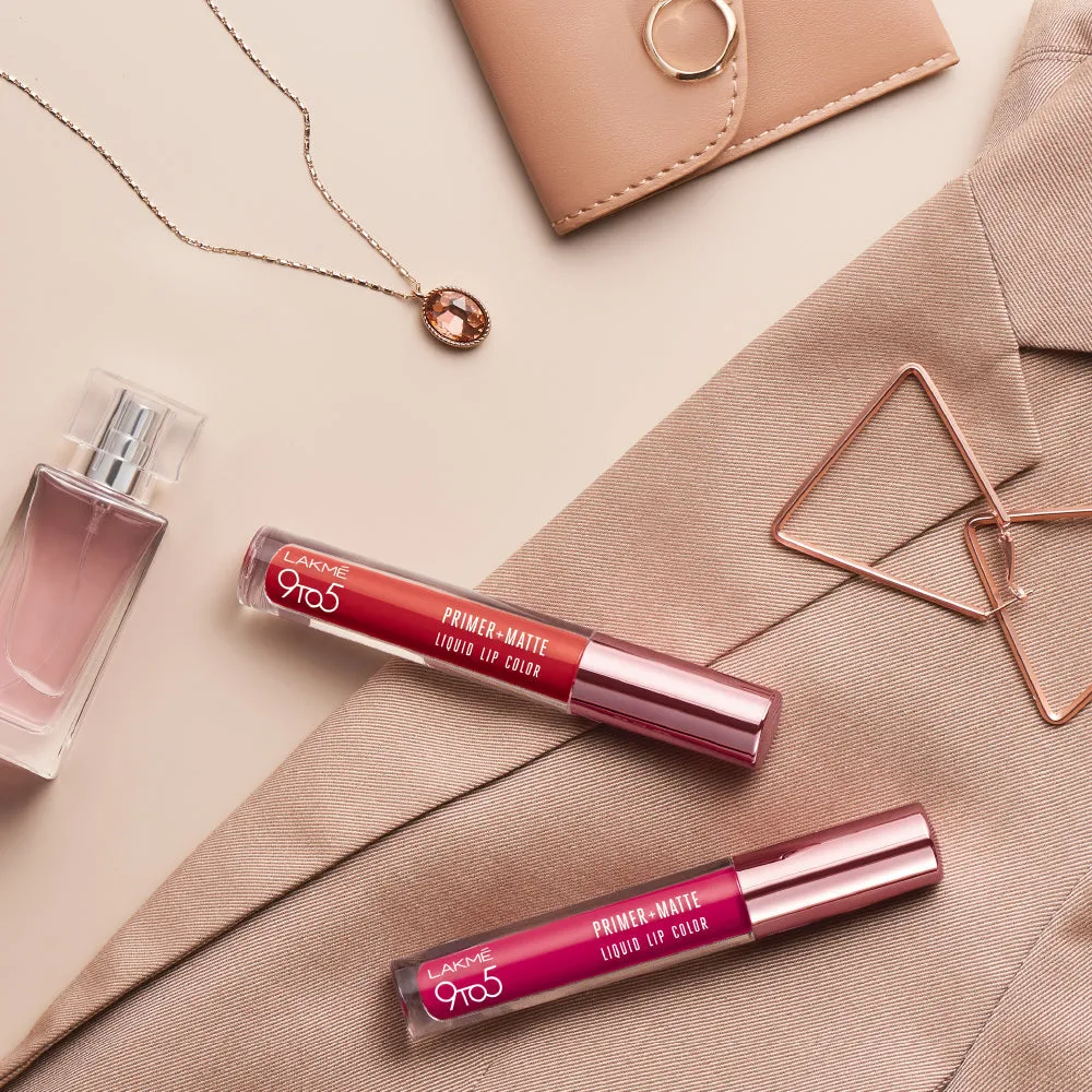 Lakmē 9to5 Primer   Matte Liquid Lip Color