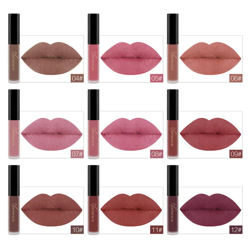 Lip Gloss Waterproof Nude Matte Liquid Lip Gloss