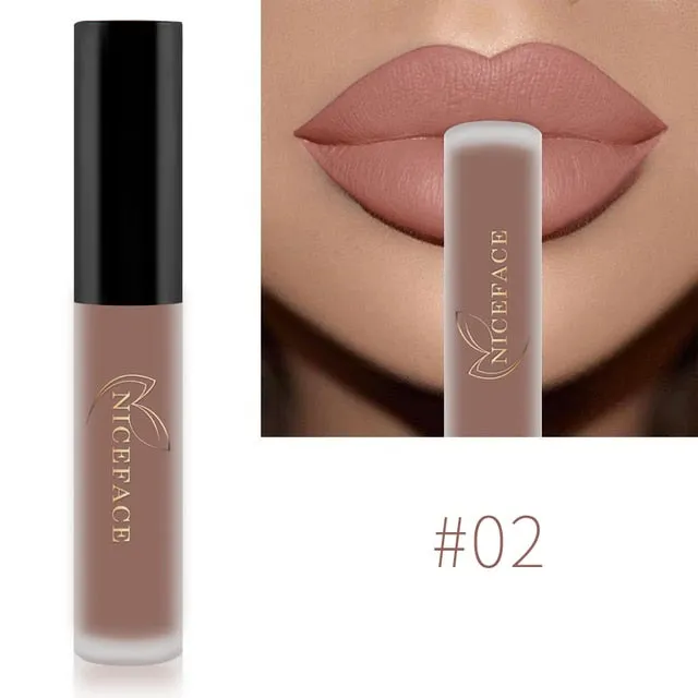 Lip Gloss Waterproof Nude Matte Liquid Lip Gloss