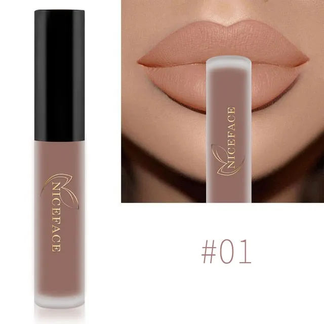 Lip Gloss Waterproof Nude Matte Liquid Lip Gloss