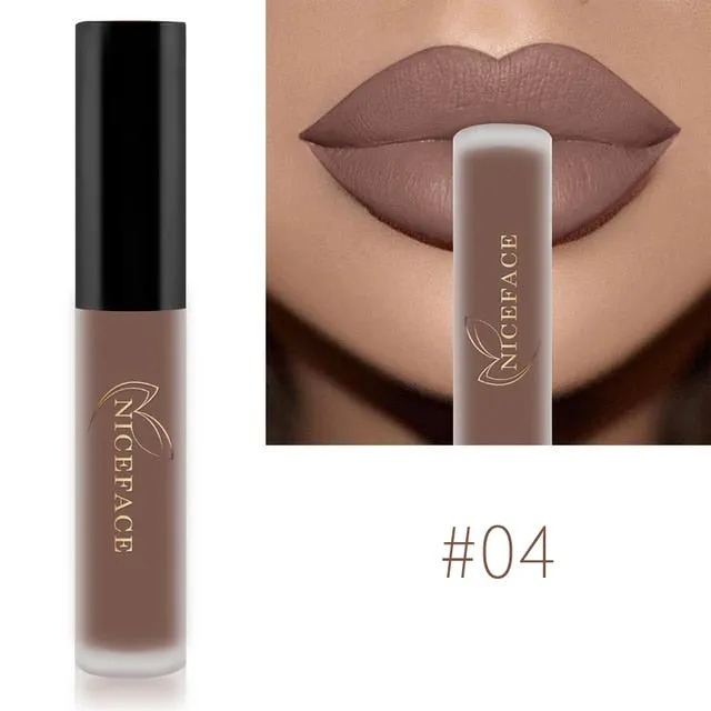 Lip Gloss Waterproof Nude Matte Liquid Lip Gloss