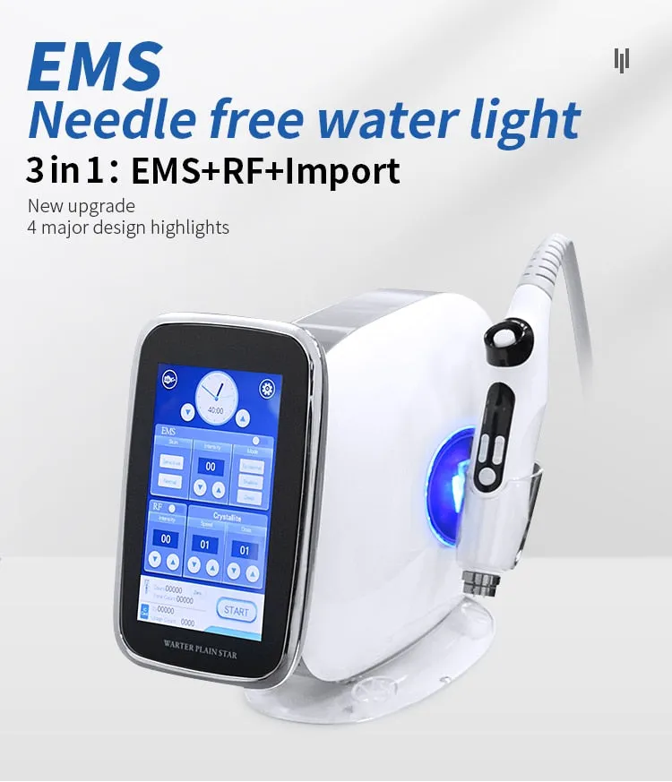 Meso Mesotherapy Gun Injector EMS Microneedle RF Machine No Needle Face Lifting Water Injection Anti Aging Salon Beauty Device