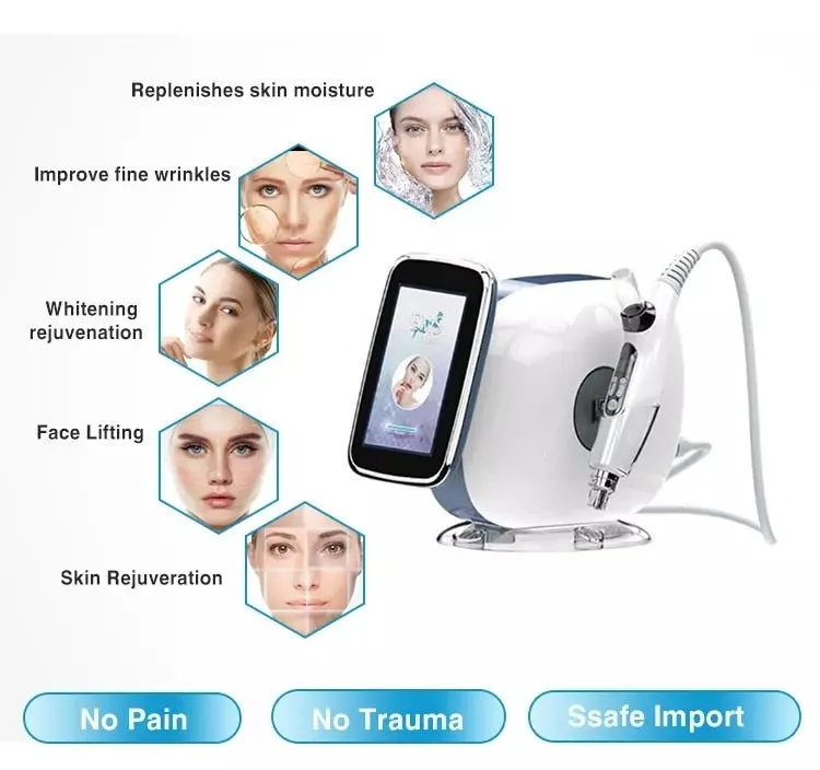 Meso Mesotherapy Gun Injector EMS Microneedle RF Machine No Needle Face Lifting Water Injection Anti Aging Salon Beauty Device