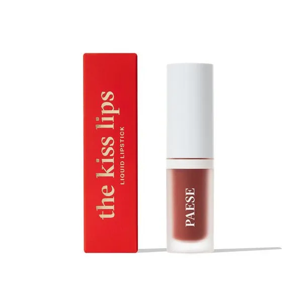 PAESE THE KISS LIPS SET - Liquid Lipstick & Lip Liner - 04 Rusty Red