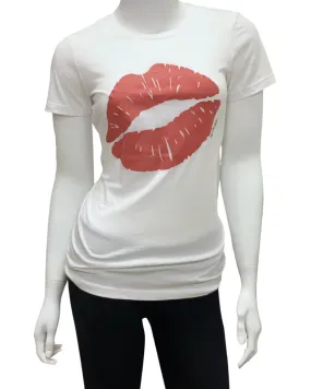 Red Glitter Lips Crew
