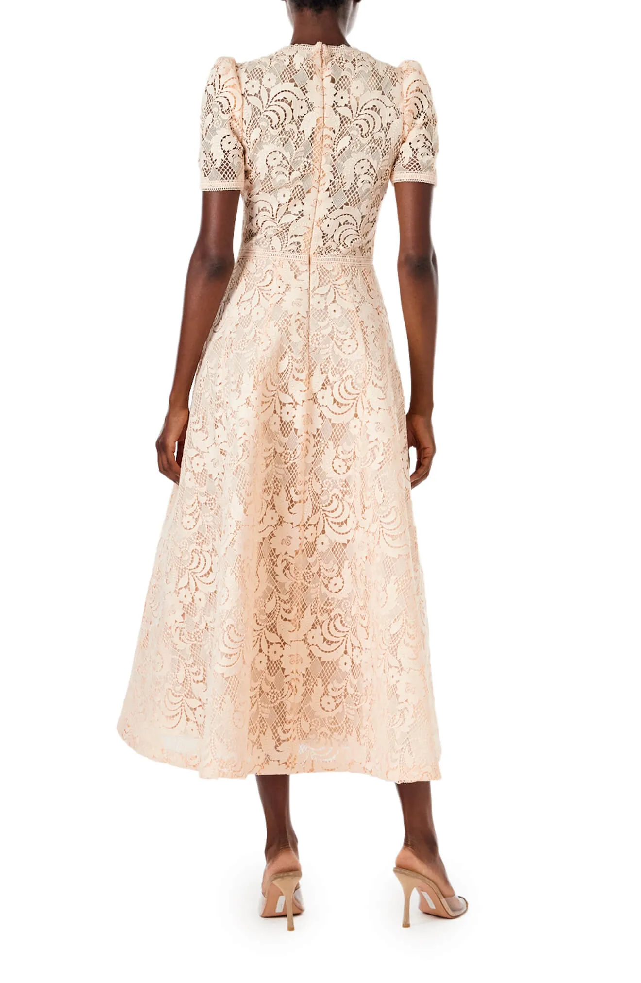 Short Sleeve Lace Cocktail Dress