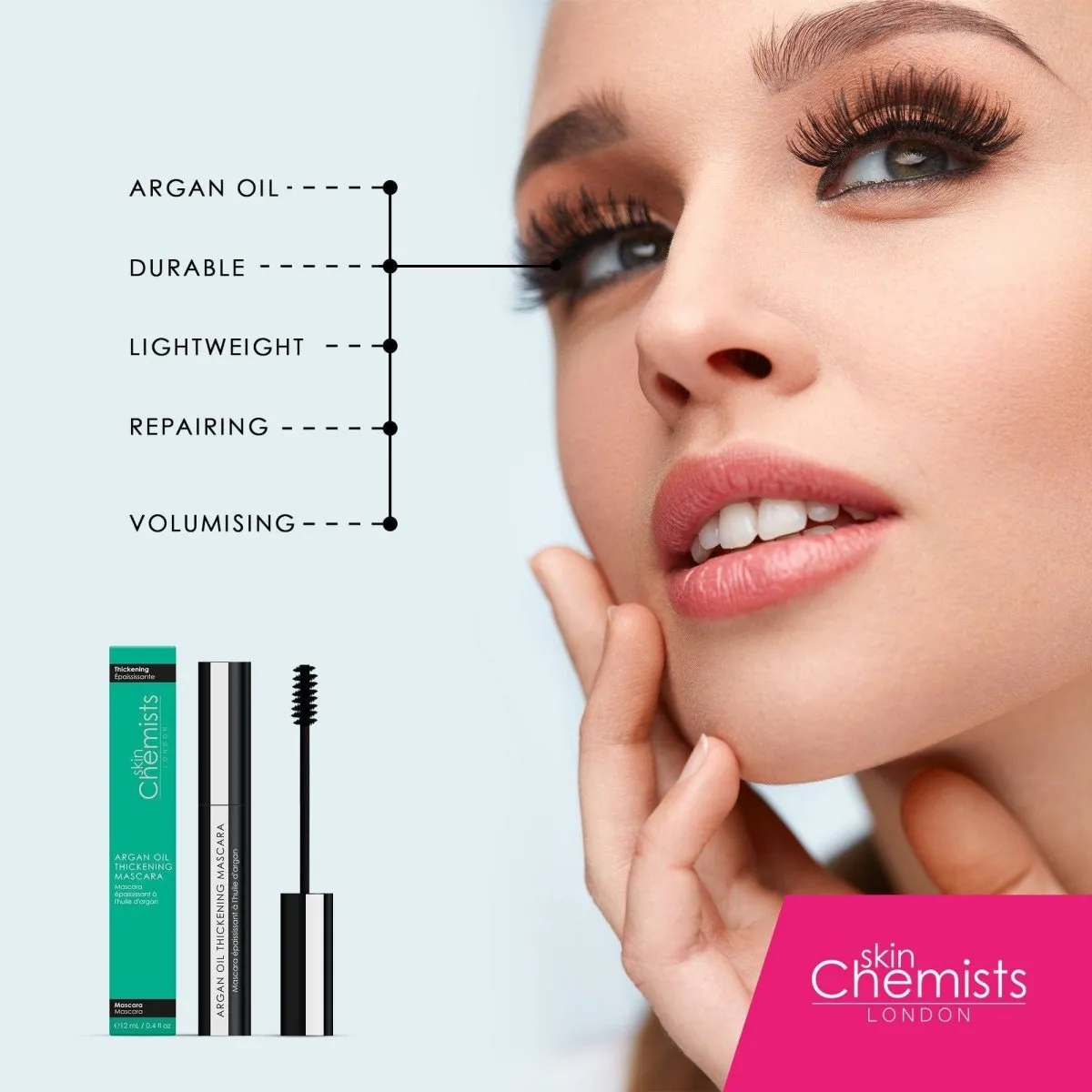 skinChemists Argan Oil Thickening Mascara