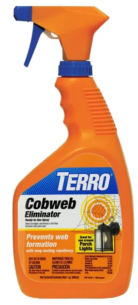 Terro T2360 Cobweb Eliminator, Liquid, Vinegar Like, 1 qt, Bottle :QUART: QUANTITY: 1