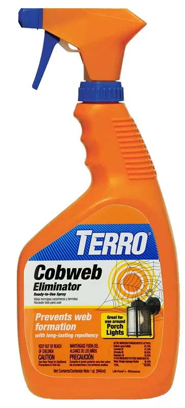 Terro T2360 Cobweb Eliminator, Liquid, Vinegar Like, 1 qt, Bottle :QUART: QUANTITY: 1