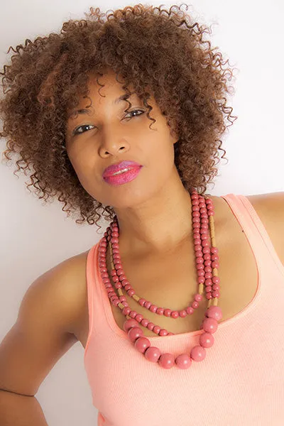 Triple Desert Blush Necklace