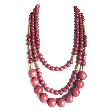 Triple Desert Blush Necklace