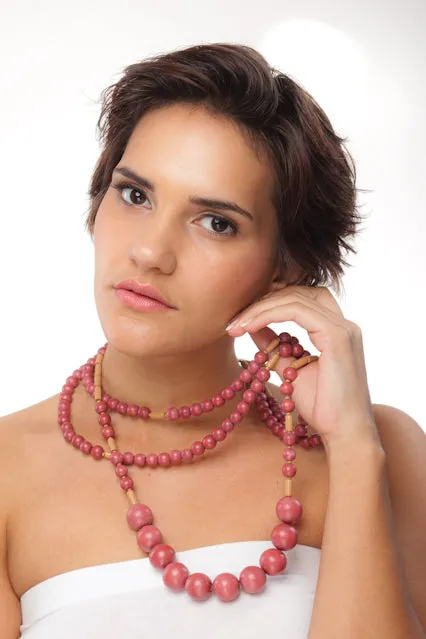Triple Desert Blush Necklace