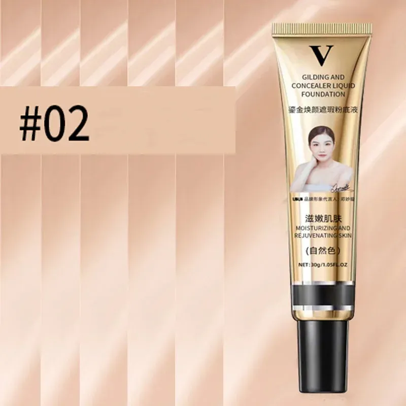 Yeknu 3 Colors Liquid Foundation Cream Cover Acne Waterproof Lasting Oil-control Base Cream Makeup Moisturize Matte Concealer Cosmetic