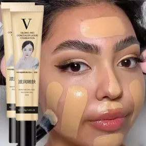 Yeknu 3 Colors Liquid Foundation Cream Cover Acne Waterproof Lasting Oil-control Base Cream Makeup Moisturize Matte Concealer Cosmetic