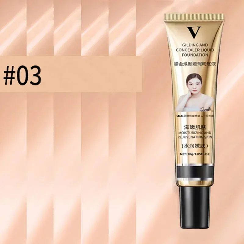 Yeknu 3 Colors Liquid Foundation Cream Cover Acne Waterproof Lasting Oil-control Base Cream Makeup Moisturize Matte Concealer Cosmetic